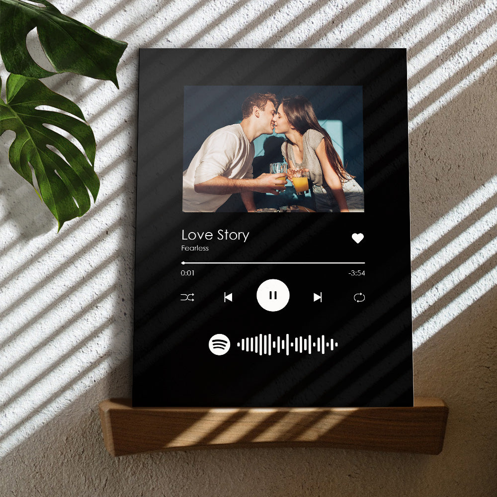 Custom Spotify Plaques Scannable Music Black Plaque-Best Gift for Christmas