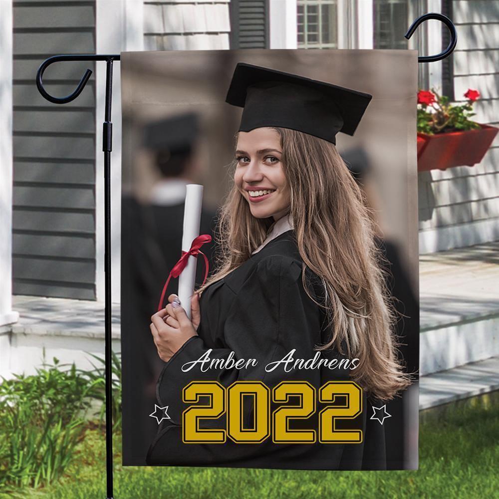 Custom Graduation Photo Garden Flag