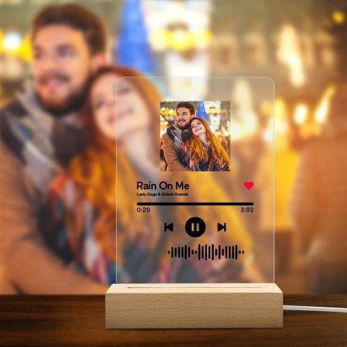 Guaranteed Happy Tears: Custom Music Glass Music Plaque Night Light Music Code Lamp