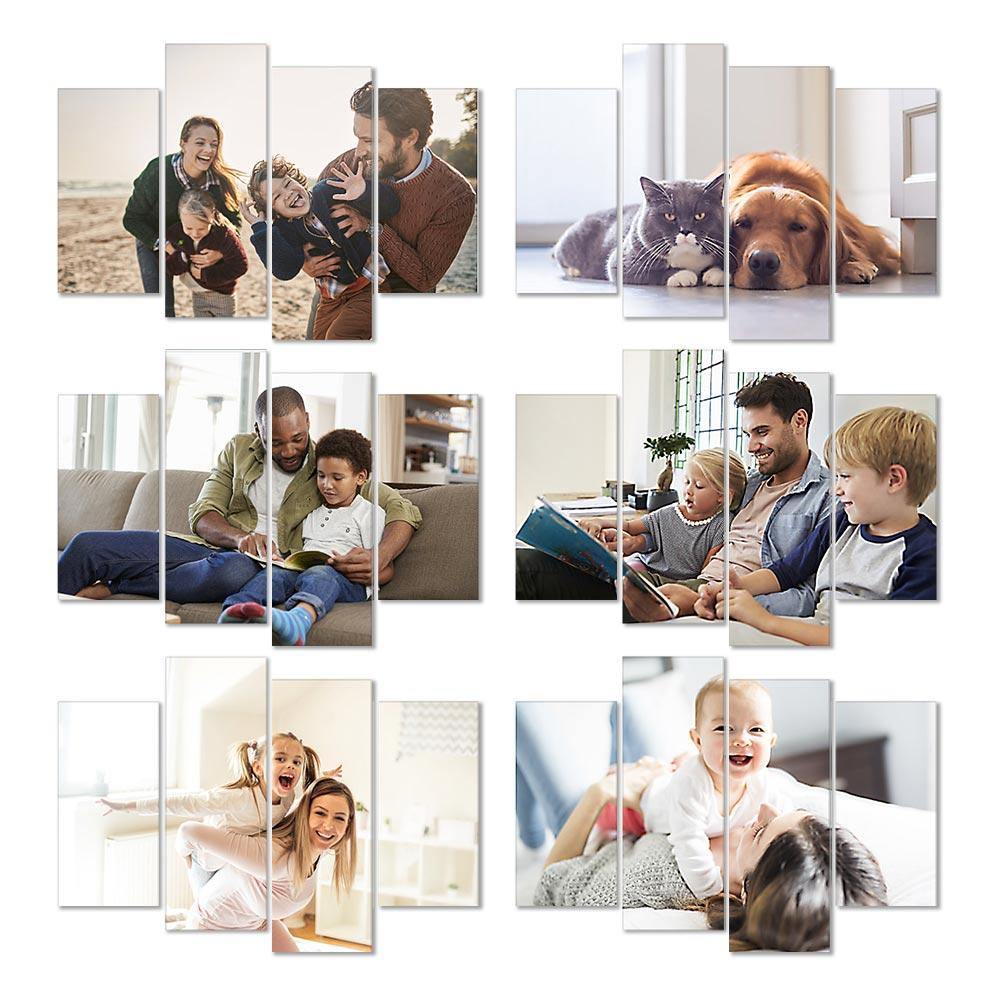 Custom Wall Art Canvas Prints Oil Painting 4 pcs Contemporary Family