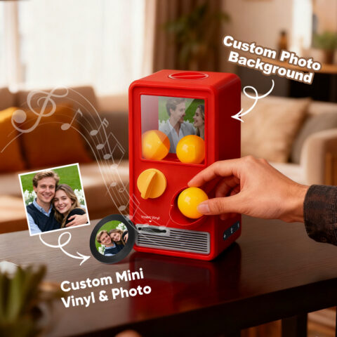 Personalized Music and Photo Music Gachapon Machine Custom Song Mini Record