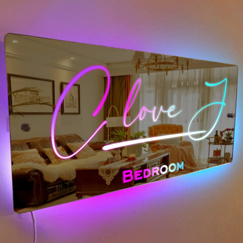 The Gift They Show Everyone: Personalised Name Mirror Sign Custom LED illuminated