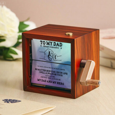 Custom To My Dad Photo Flipbook Frame Animation Machine Mechanical Hand-cranked