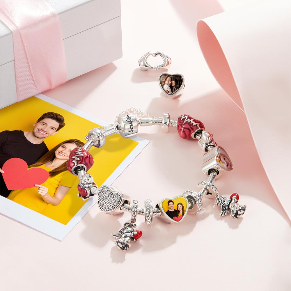The Unexpected Favorite: Engraved Heart Photo Charm Picture Charm Gift For Couples