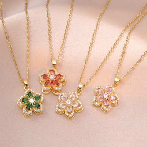 The finishing touch she will reach for every single day: Floral Birthstone Necklace