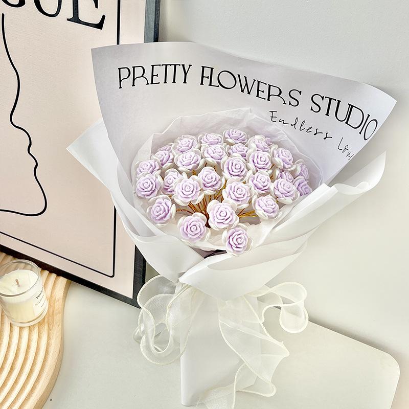 Simulation Rose Bouquet Handmade Diy Material Package Hand-held Flowers