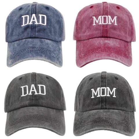 Made for one person in the world – them: Vintage Washed Cotton DAD MOM Embroidered