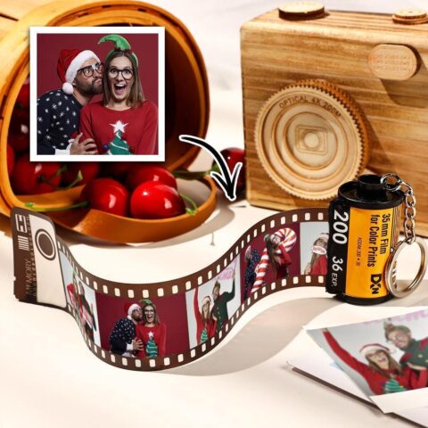 The Small Box With the Big Reaction: 5 Pics Custom Photo Camera Roll Keychain