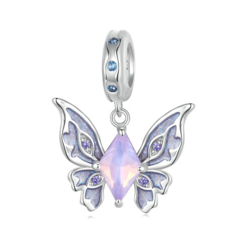She Will Not Put It Down: Magic Butterfly Pendant Dangle Charm Silver Christmas