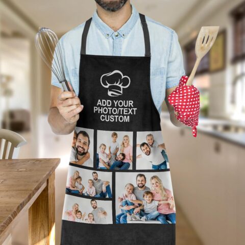 Custom Apron With Engraving Photo Collage Apron World’s Best Chef