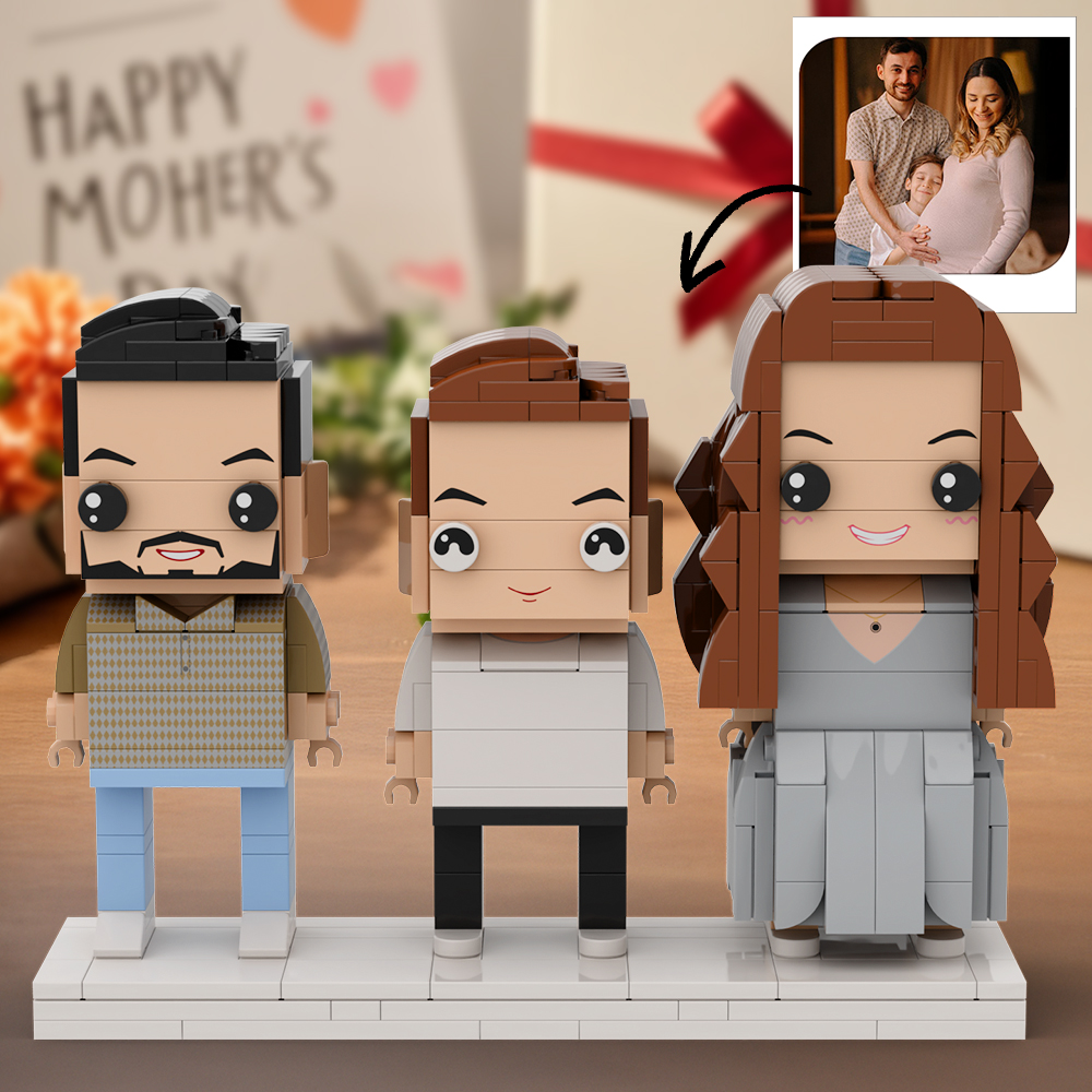 Full Body Customizable 3 People Custom Brick Figures