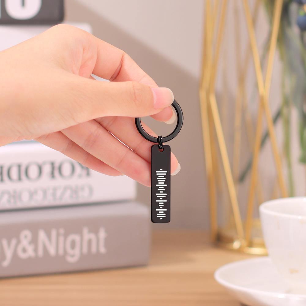 Scannable Music Code Keychain, Custom Music Song Keychains