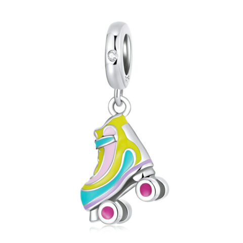 Every charm tells a chapter – start their story today: Roller Skates Dangle Charm Silver