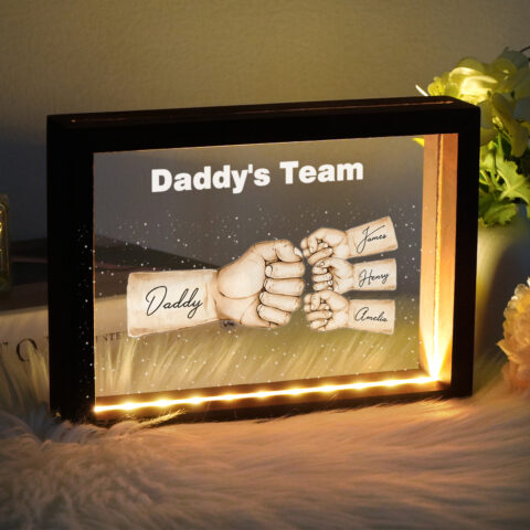 Custom Fists Night Light Personalized Name Father’s Day Gift for Dad