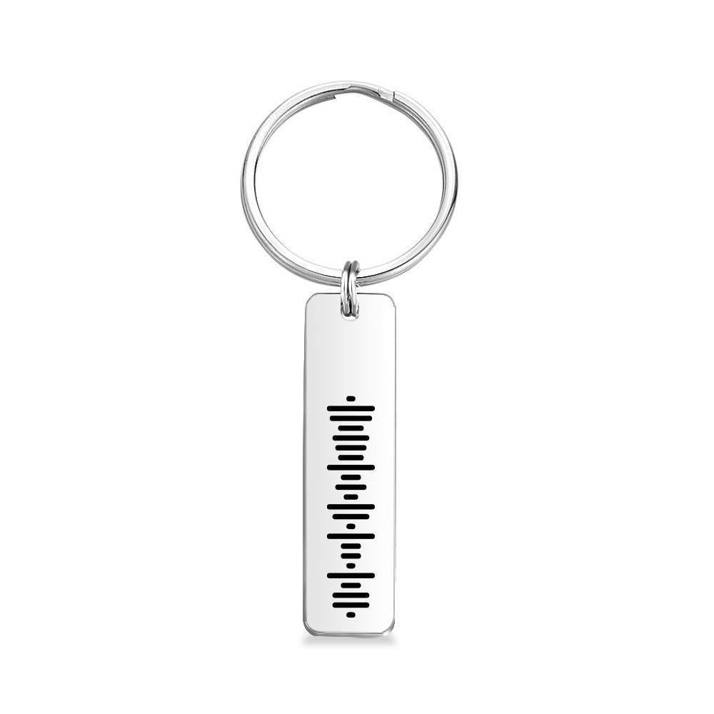 Scannable Music Code Keychain, Custom Music Song Keychains