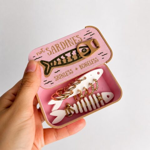 Fish Can Travel Jewelry Box – Cute Portable Jewelry Organizer Case