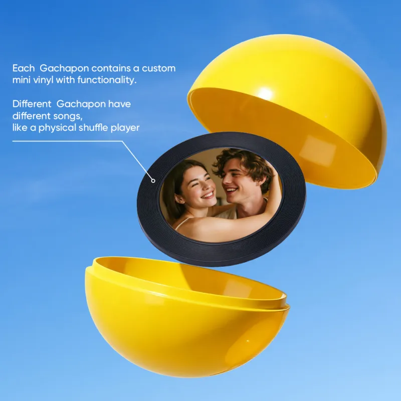 Personalized Music and Photo Music Gachapon Machine Custom Song Mini Record