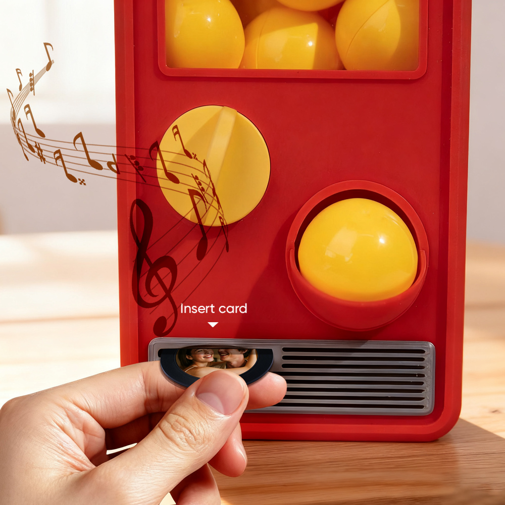 Personalized Music and Photo Music Gachapon Machine Custom Song Mini Record