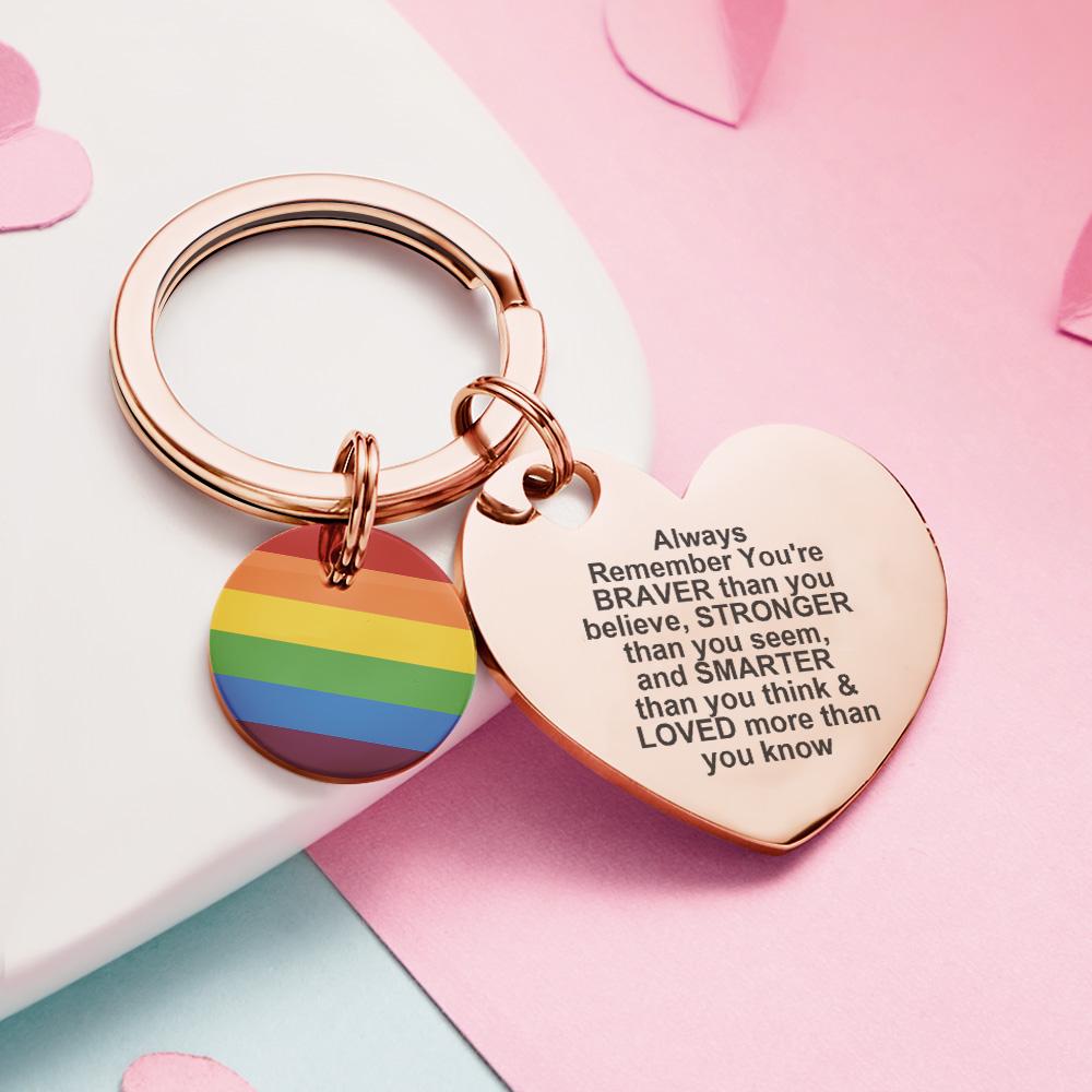 Open Slowly. Tears Likely.: Custom LGBT Rainbow Gay & Lesbian Pride Keychain Pansexual