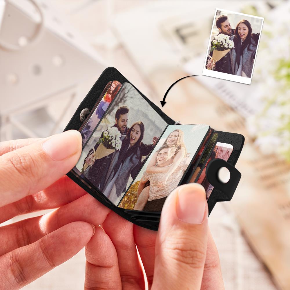 Stop Scrolling – This Is The One: Custom Leather Photo Text Drive Safe Keychain
