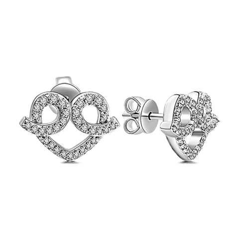 Made for one person in the world – them: Captured Hearts Earrings Silver
