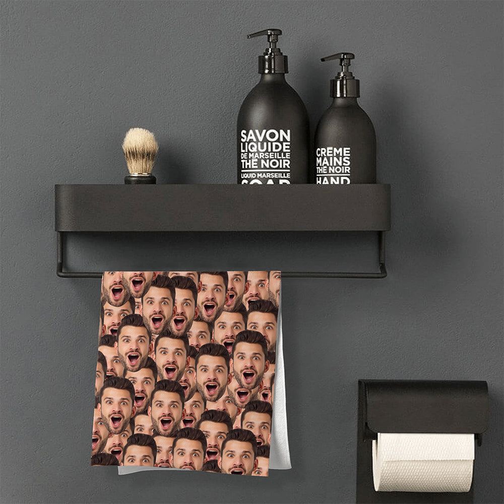 Custom Face Seamless Towel Personalized Photo Towel Funny