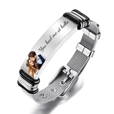 The Unexpected Favorite: Custom Photo And Engraved Stainless Steel Bracelet Best