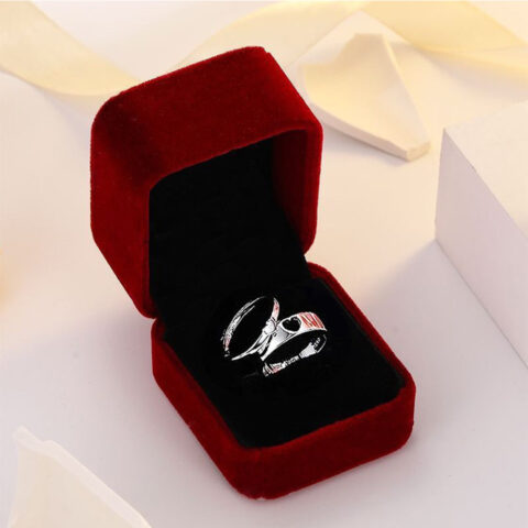 Personalized Name Couple Rings I Love You Engagement Wedding Ring Valentine’s