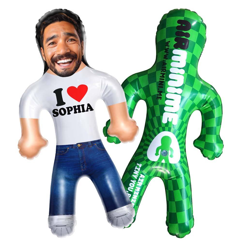 Personalized I Heart You Blow Up Dolls Custom Funny Inflatable Doll