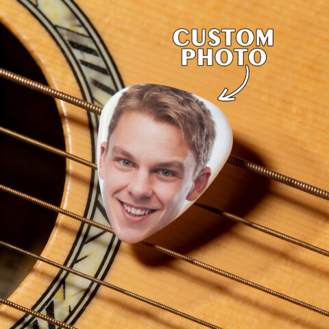 Custom Funny Face Guitar Pick Set 12PCS, Personalized Photo Pick, Gag