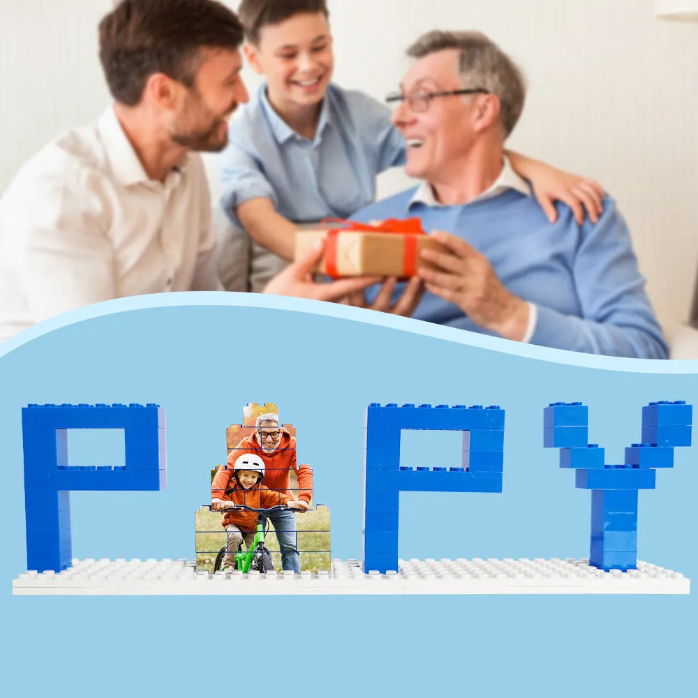 Personalized DAD and PAPA Photo Building Brick Puzzles Photo Block Father’s