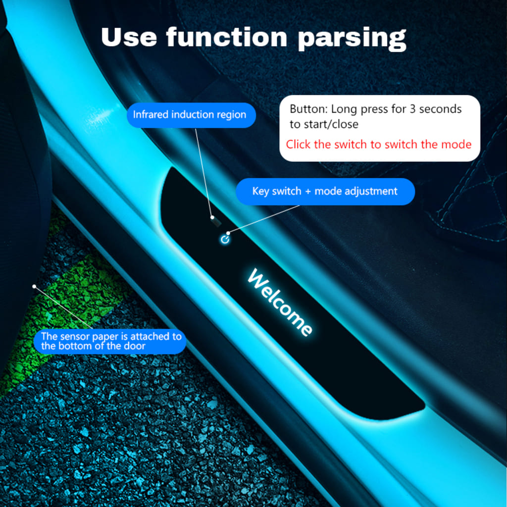 Custom Led Door Light Personalized Glow Custom Car Decoration