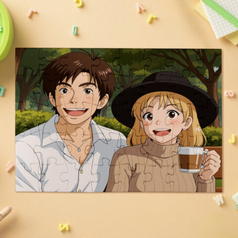 Piece by piece, memory by memory: Custom Photo Puzzles Personalized Comic Cartoon Style