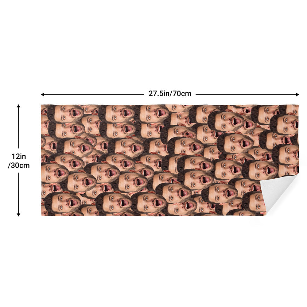 Custom Face Seamless Towel Personalized Photo Towel Funny
