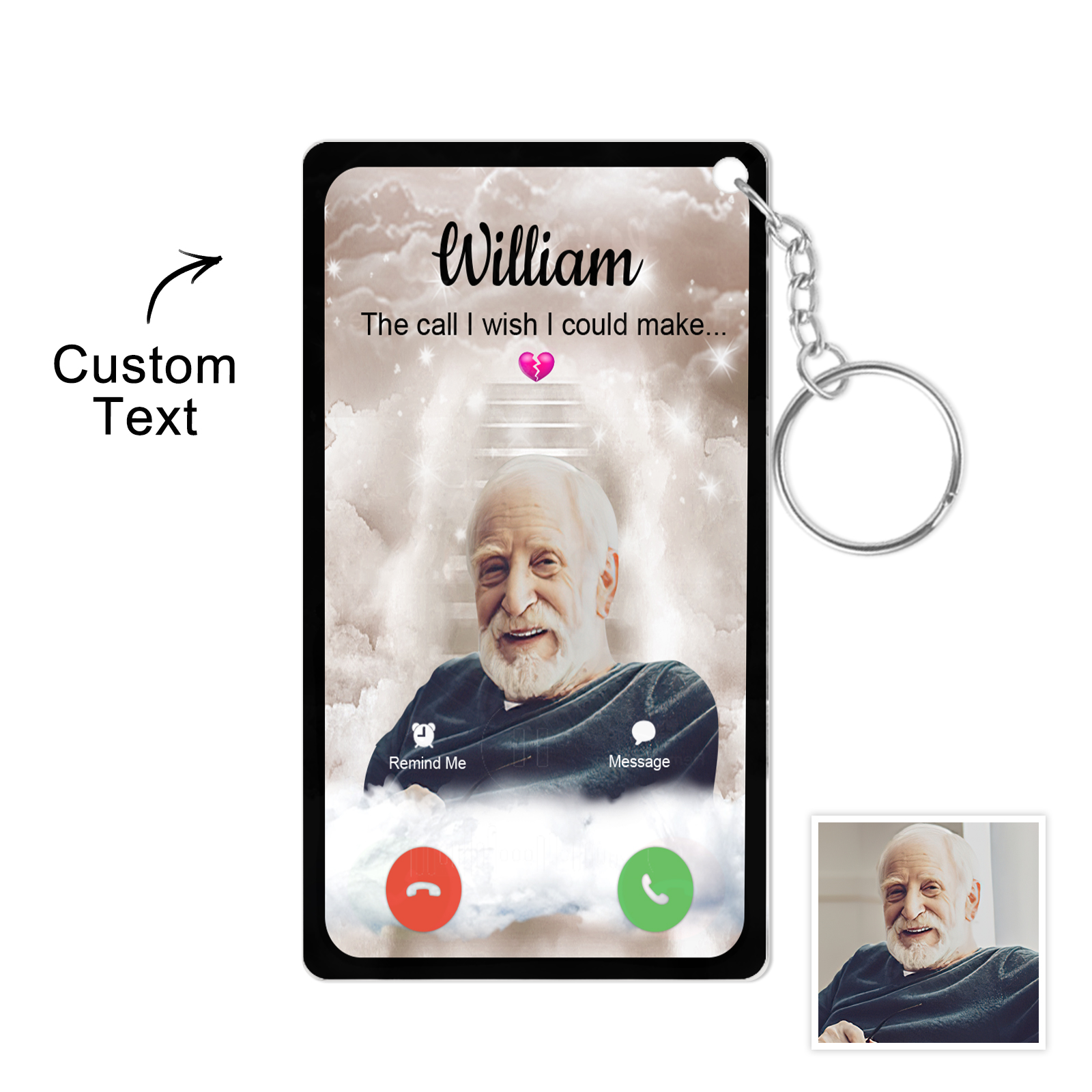 Personalized Acrylic Keychain The Call I Wish I Could Take Memorial