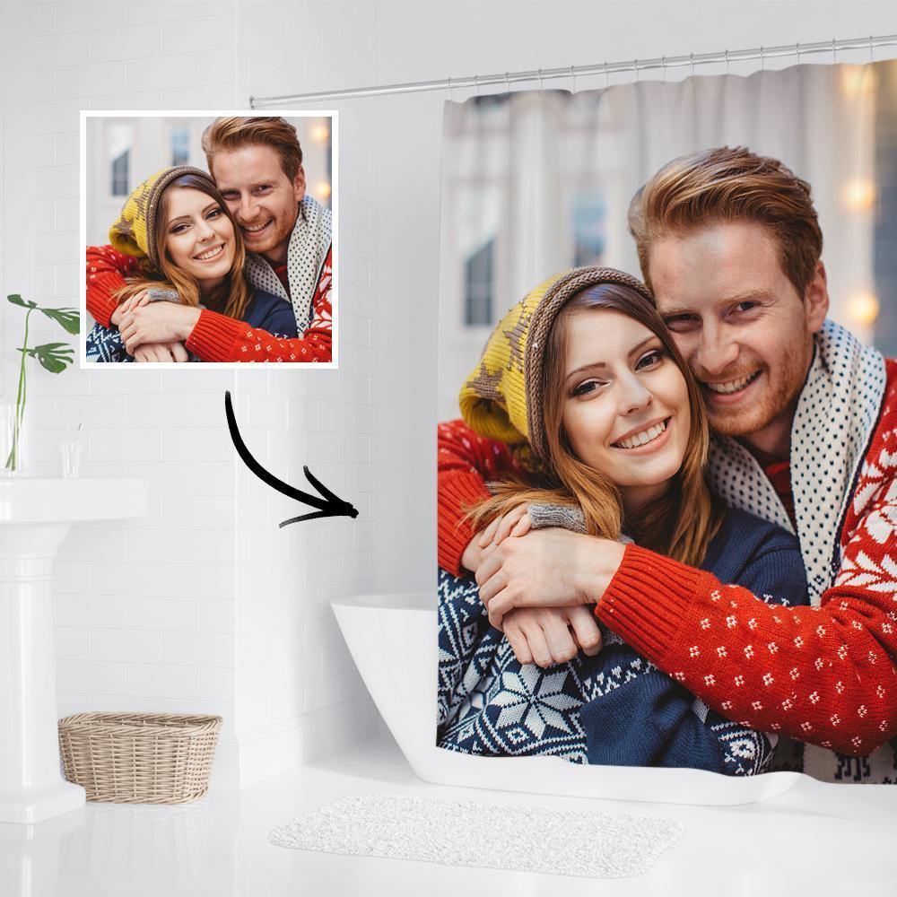 Photo Shower Curtain Custom Backdrop Polyester Waterproof 92*183cm Unique Design