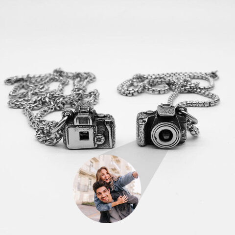 Personalized Photo Necklace Projection Gem Camera Necklace Anniversary