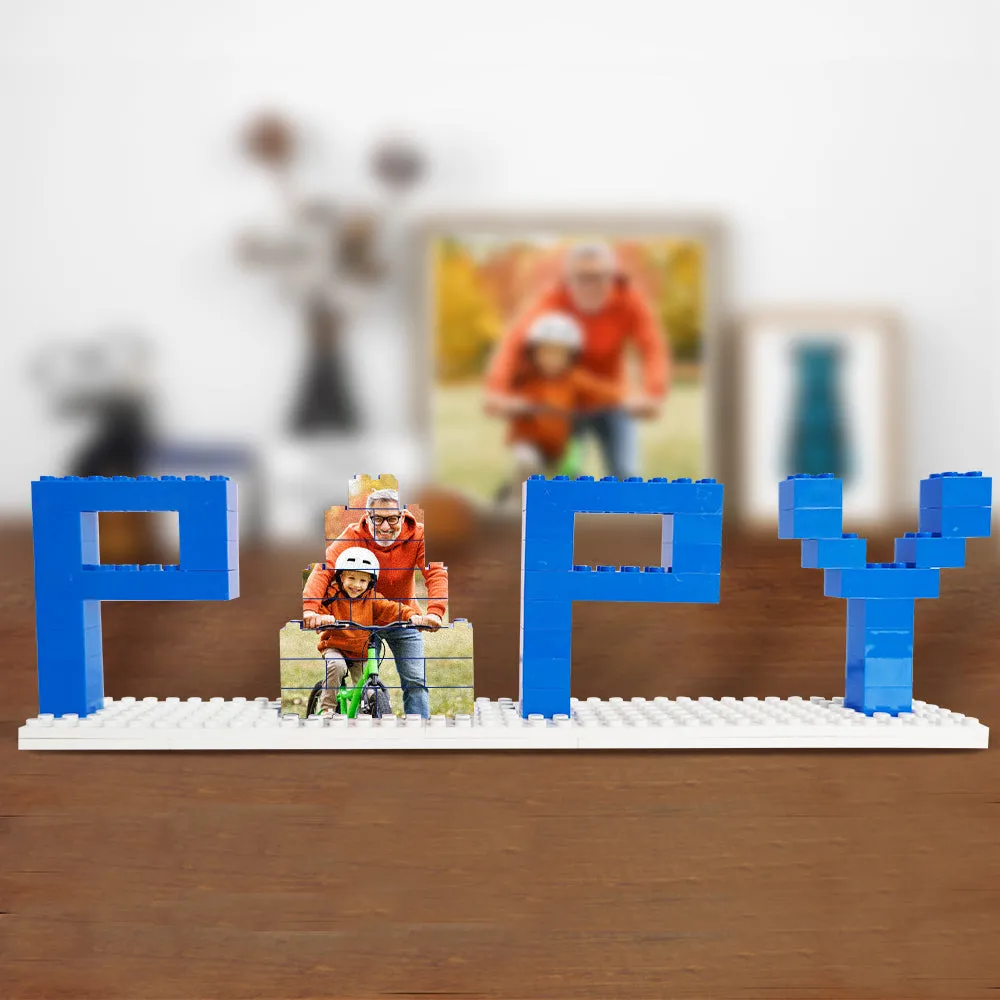Personalized DAD and PAPA Photo Building Brick Puzzles Photo Block Father’s