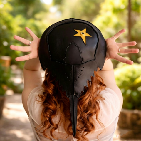 The One That Makes Them Cry: Horseshoe Crab Leather Hat Handcrafted Archive Fashion