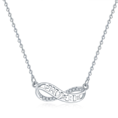 A name she has heard a thousand times, now one she can hold: Custom Name Necklace