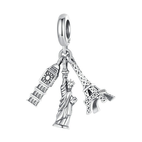 Global Tour Dangle Charm Silver