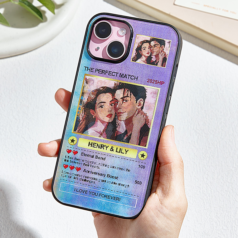 Custom Lenticular Anime Poke Card Phone Case 3 Photo Upload Cartoon