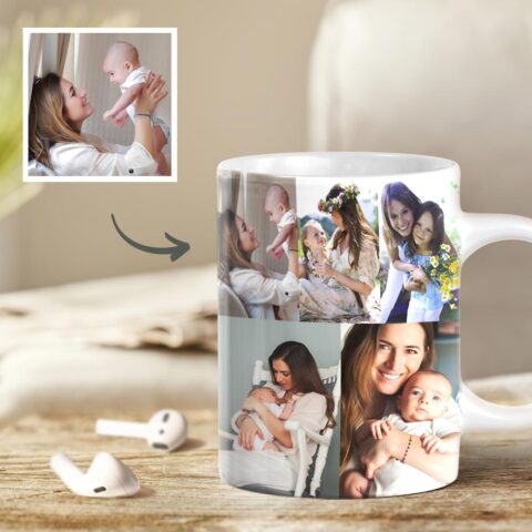 Personalized Masters Customized with 10 Photo Collage Gift Ceramic Coffee Mug