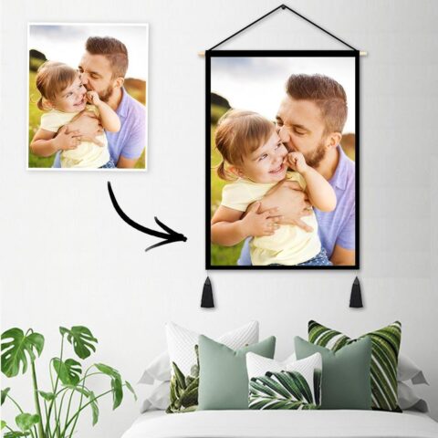 Custom Photo Tapestry Wall Decor Hanging Fabric Painting Hanger Poster 18*26
