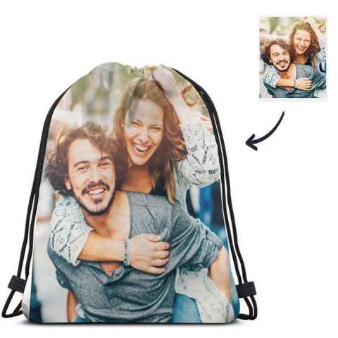 The bag that starts conversations: Custom Drawstring Bag Photo Sportpack