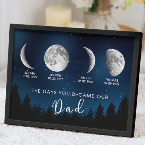 Personalized Galaxy Night Custom Birthday Moon Phase The Days You Became
