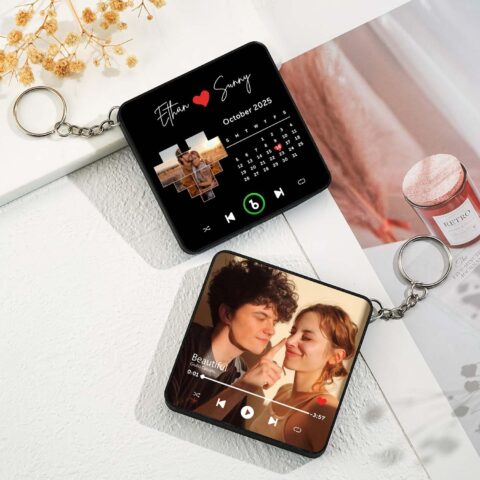 Stop Scrolling – This Is The One: Personalized Photo Music Bluetooth Keychain Music Box