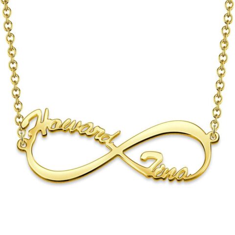 Not Available in Stores: Infinity Name Necklace 14K Gold Plated