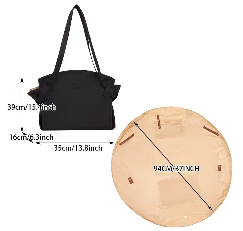 Open Slowly. Tears Likely.: 2-in-1 Travel Duffle Bag and Picnic Mat Large Capacity