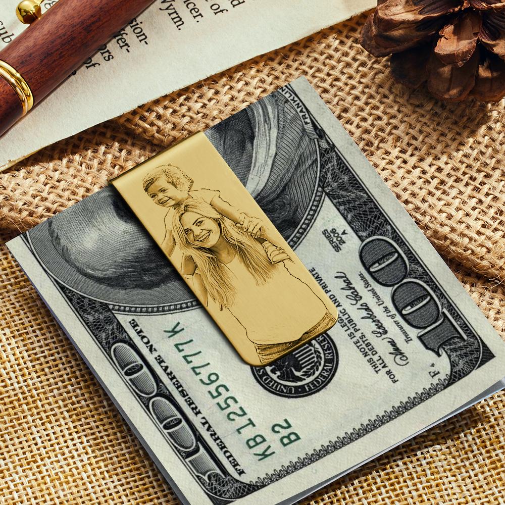 Custom Metal Money Clips Custom Your Photo Gift For Father Lover